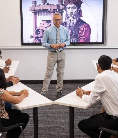 Lecturer in classroom