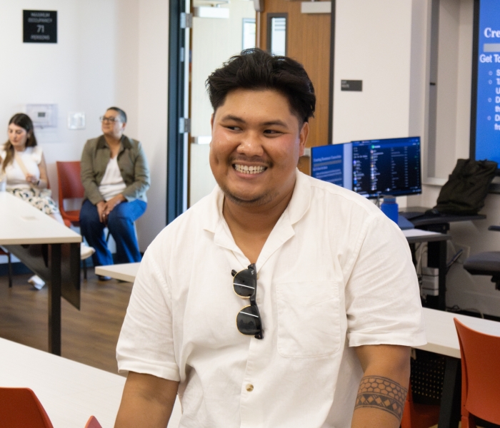 Student smiling